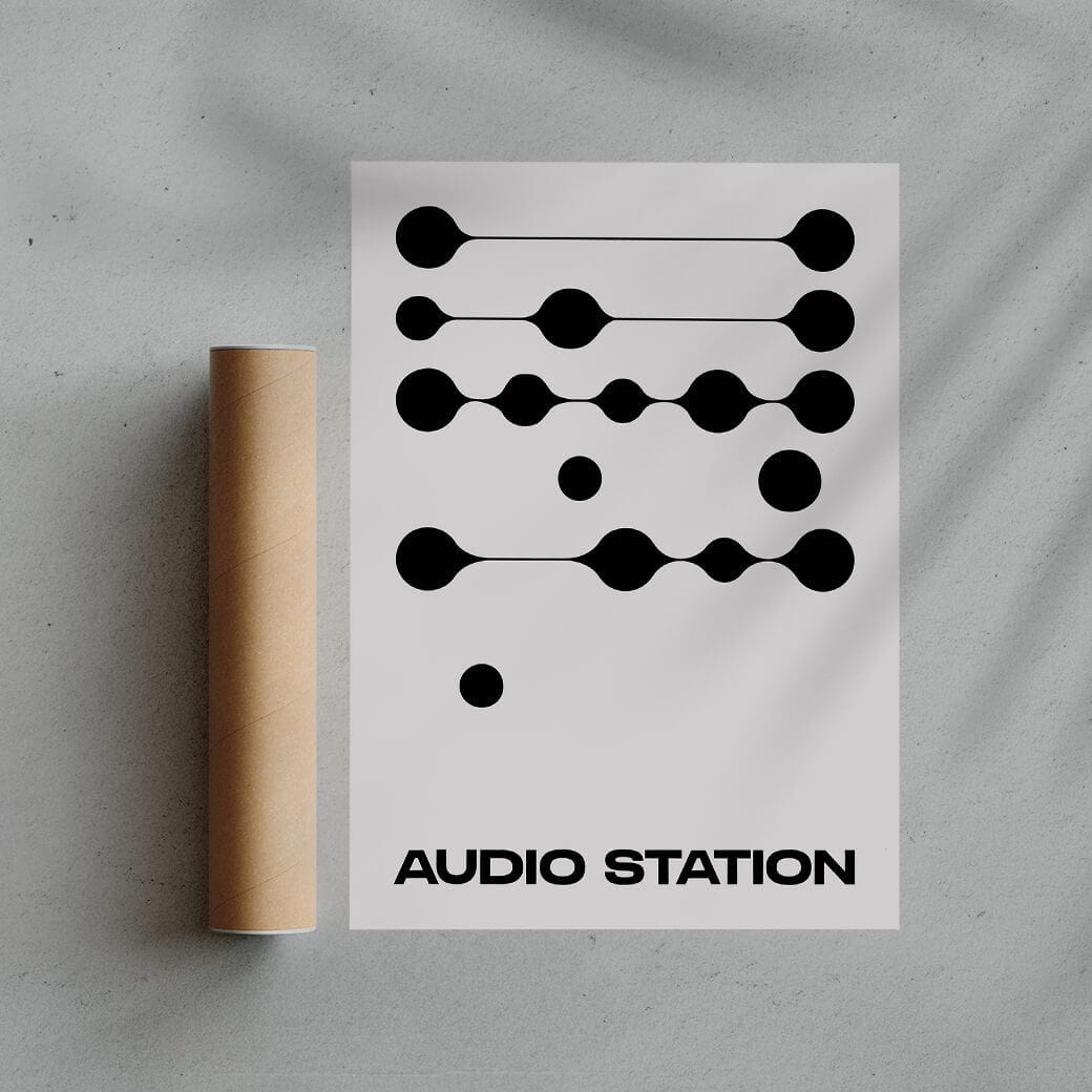 11.7x16.5" (A3) Audio Station - UNFRAMED contemporary wall art print by Adam Foster - sold by DROOL