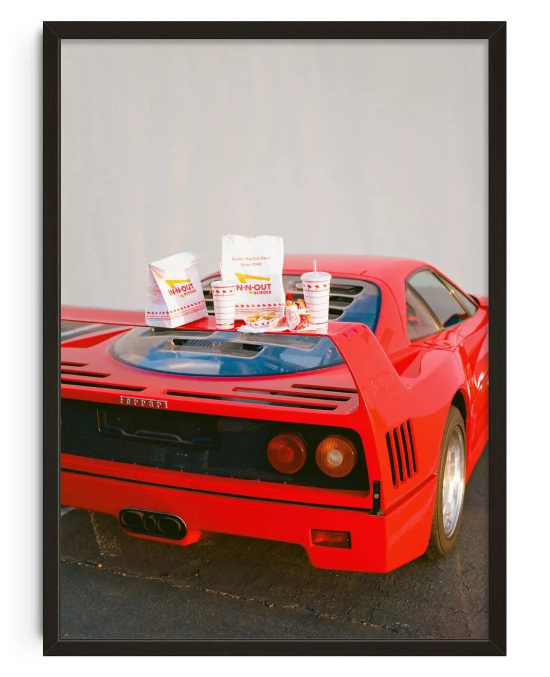 Ferrari F40 x In N Out - Print by Chazzydawg | DROOL Art