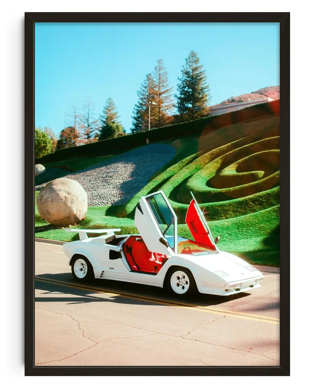 絵画ーアメリカーメキシコ？リトグラフ Classic Lamborghini Countach - Print by Chazzydawg | DROOL Art