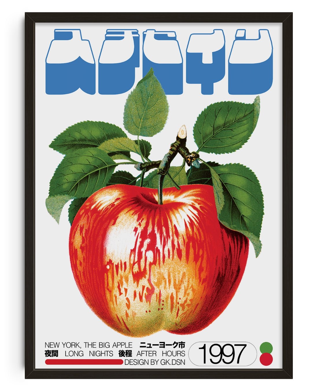 Red Apple contemporary wall art print by George Kempster - sold by DROOL