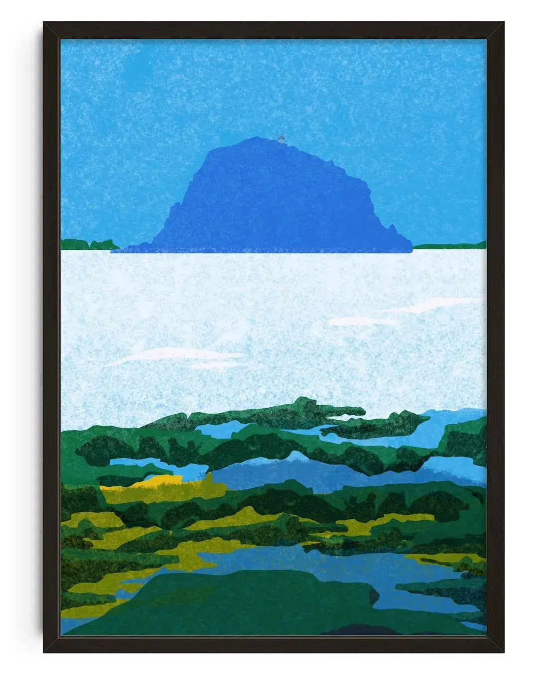 Blue Island Santorini Print By Lily Kong DROOL Art blue-island-santorini-print-by-lily-kong-drool-art