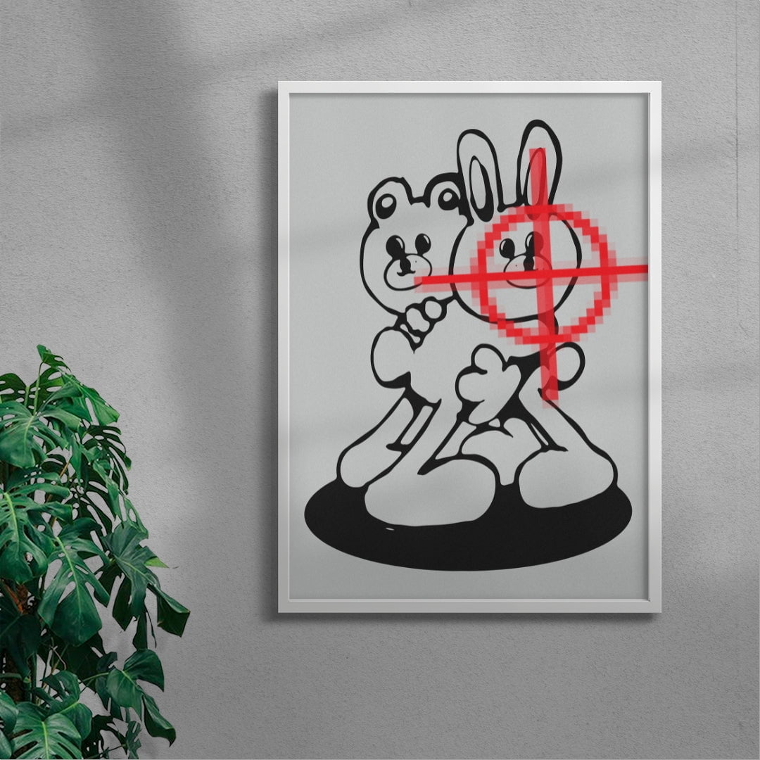 11.7x16.5" (A3) Care Bear - UNFRAMED contemporary wall art print by Sven Silk - sold by DROOL