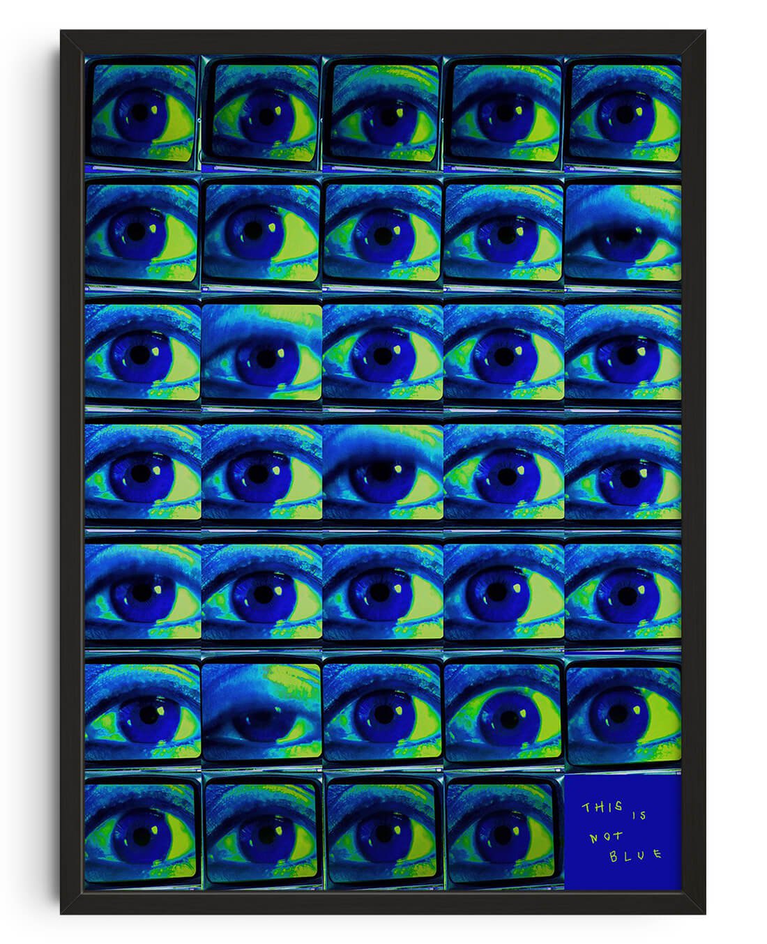 This is not BLUE (eyes) by mareykrap contemporary wall art print from DROOL