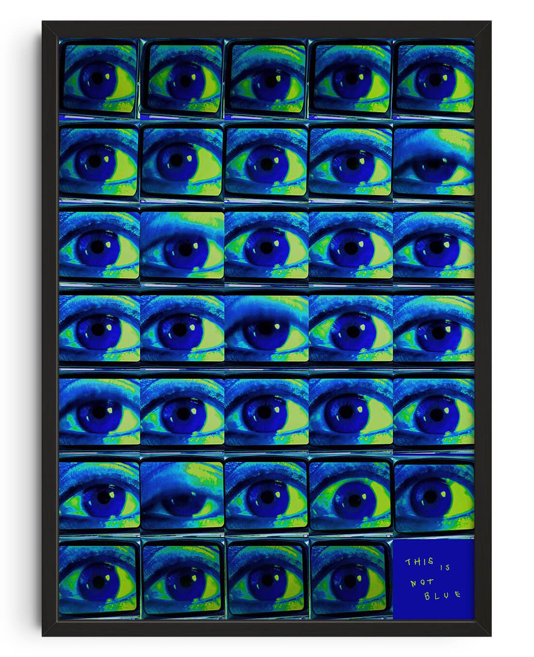 This is not BLUE (eyes) contemporary wall art print by mareykrap - sold by DROOL