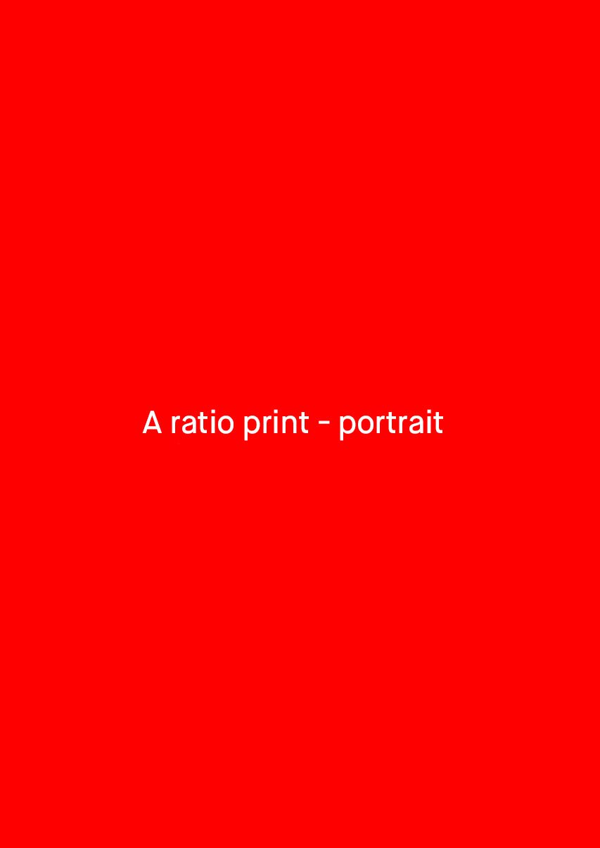 A RATIO PRINT - PORTRAIT contemporary wall art print by Alexander Khabbazi - sold by DROOL