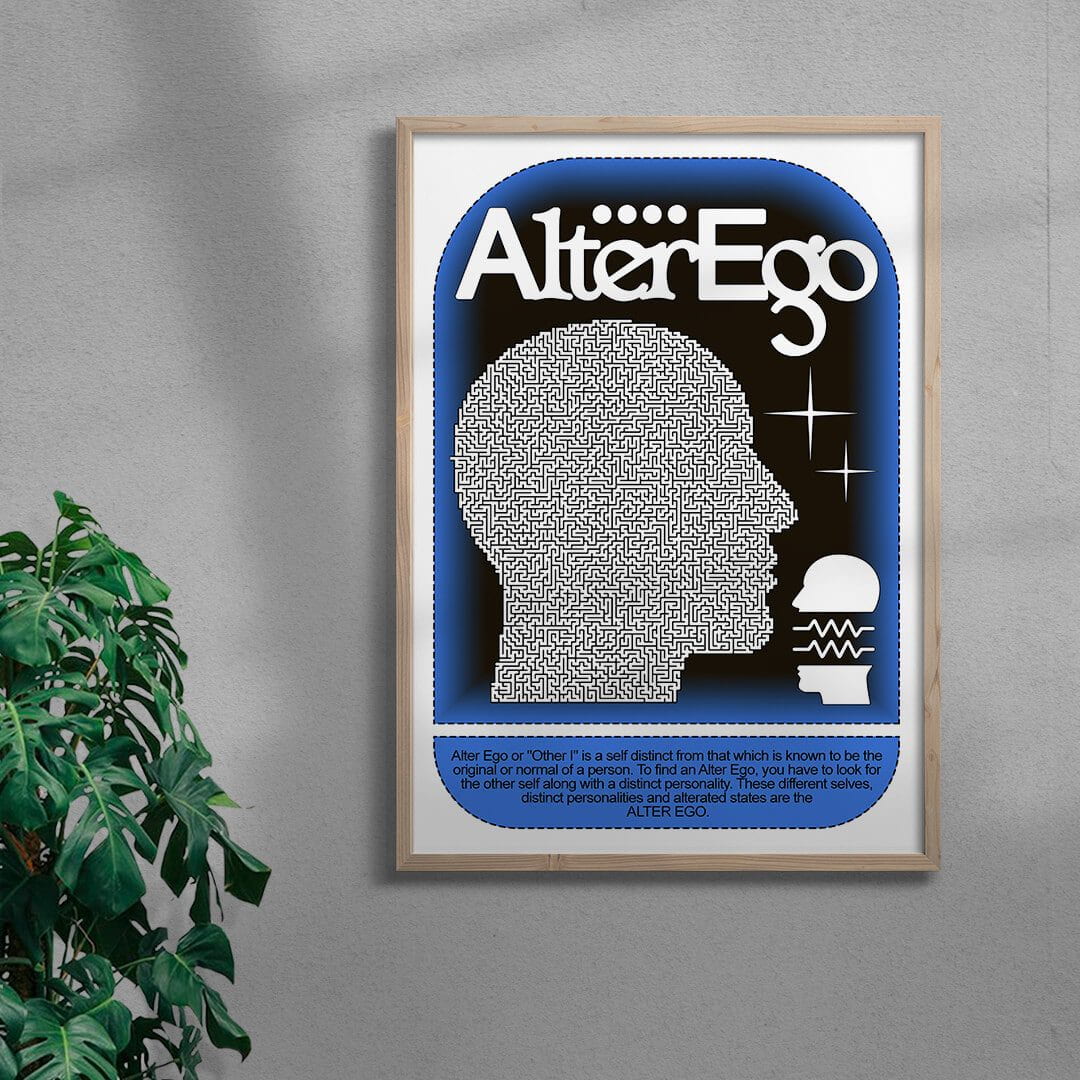 Alter Ego contemporary wall art print by Ricardo Schultz Ferraro - sold by DROOL