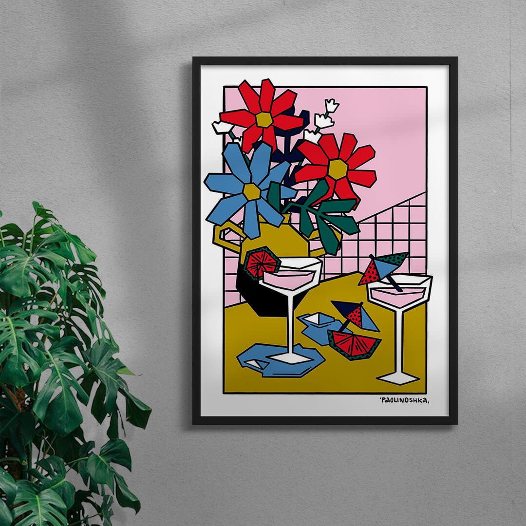 Apero contemporary wall art print by Paolinoshka - sold by DROOL