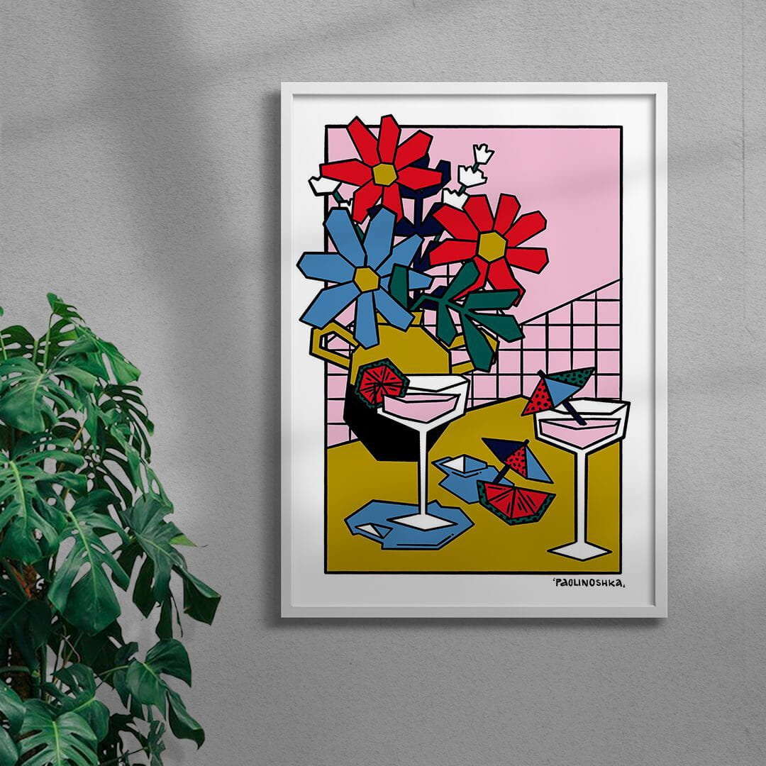 Apero contemporary wall art print by Paolinoshka - sold by DROOL