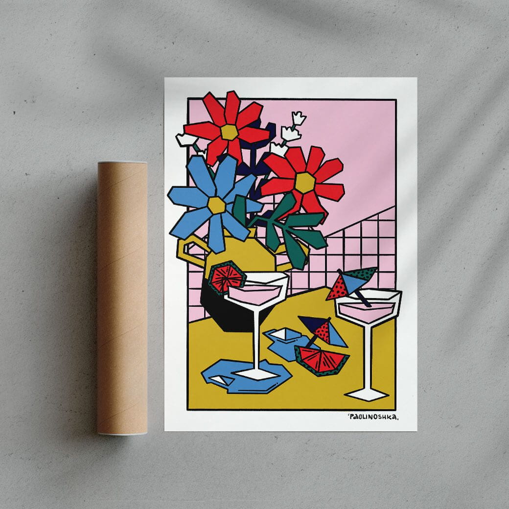 Apero contemporary wall art print by Paolinoshka - sold by DROOL