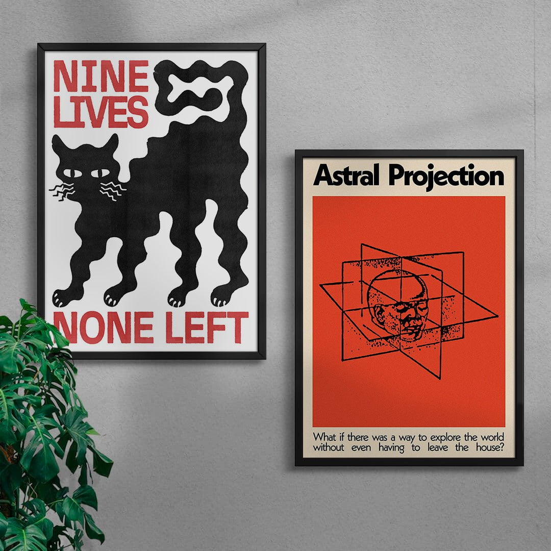 Astral Lives Set contemporary wall art print by DROOL - sold by DROOL