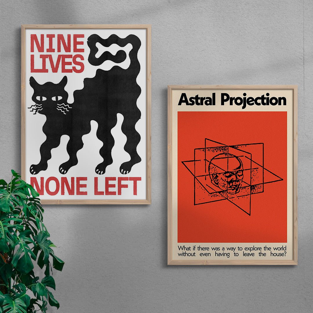 Astral Lives Set contemporary wall art print by DROOL - sold by DROOL