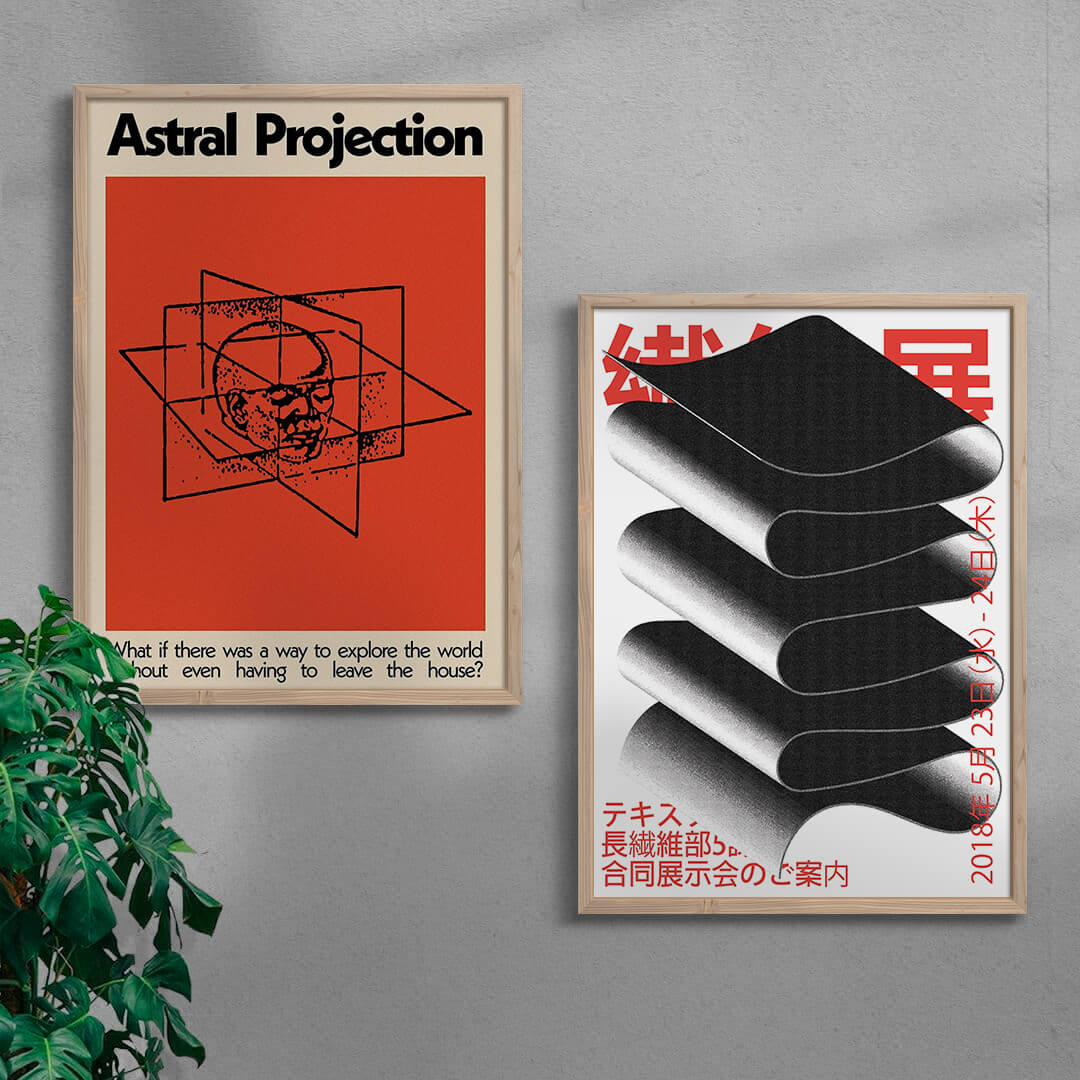 Astral Japan Set contemporary wall art print by DROOL - sold by DROOL