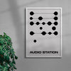 Audio Station contemporary wall art print by Adam Foster - sold by DROOL