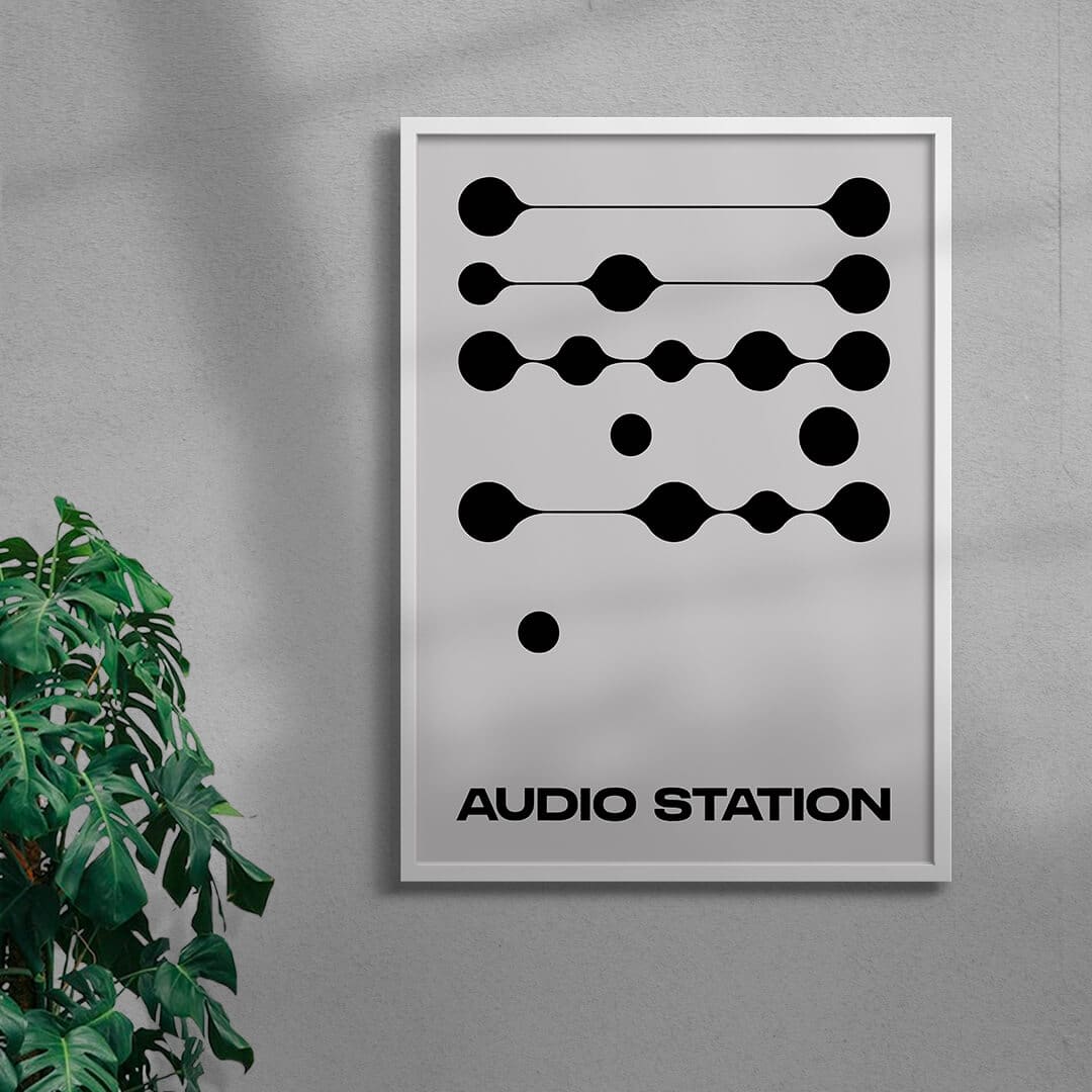 Audio Station - UNFRAMED contemporary wall art print by Adam Foster - sold by DROOL