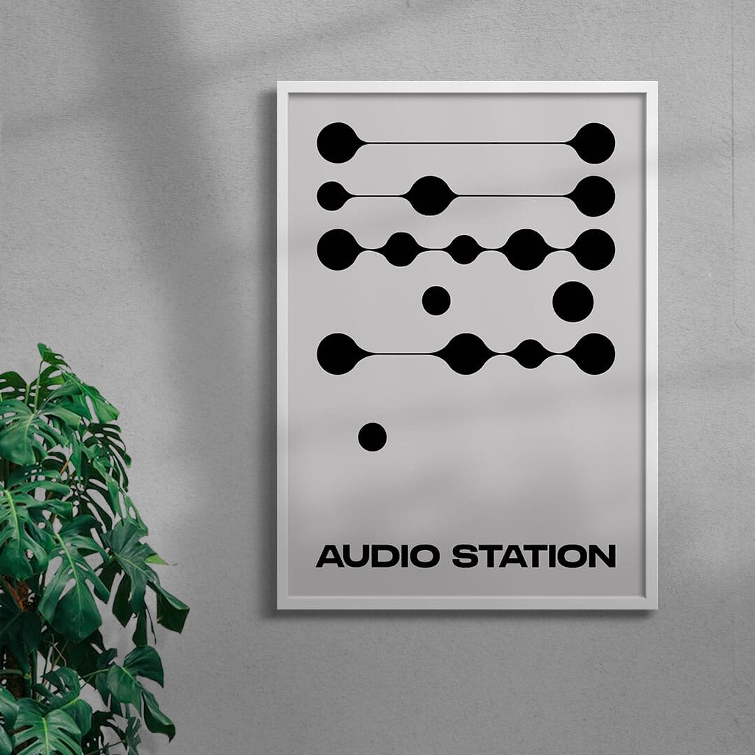 11.7x16.5" (A3) Audio Station - UNFRAMED contemporary wall art print by Adam Foster - sold by DROOL