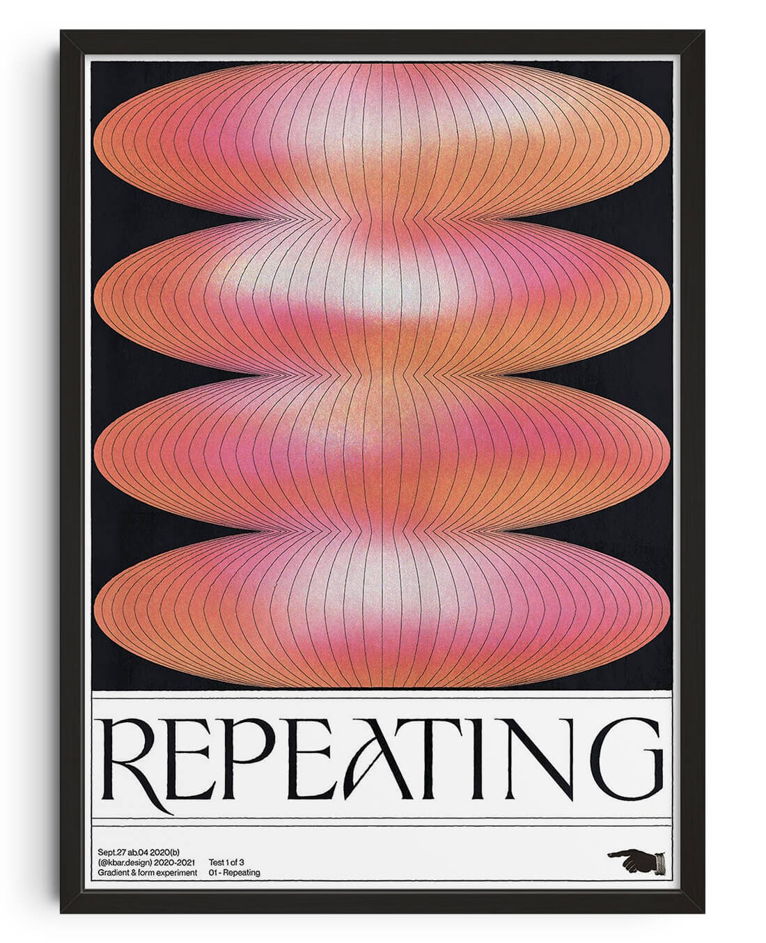 Repeating contemporary wall art print by Alexander Khabbazi - sold by DROOL