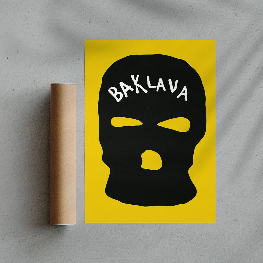 Baklava contemporary wall art print by Max Blackmore - sold by DROOL