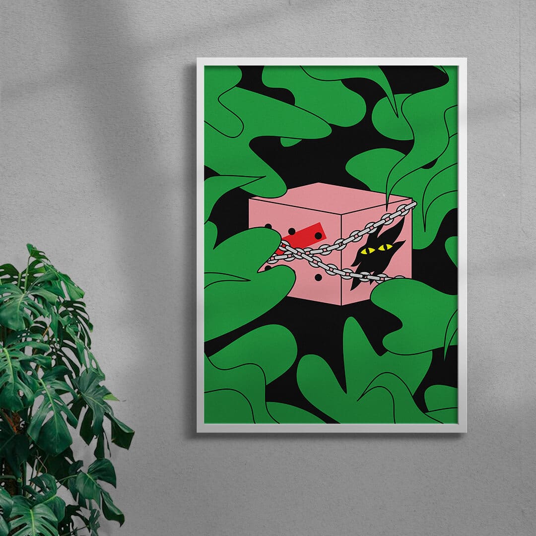 BEAST IN A BOX contemporary wall art print by GOOD OMEN - sold by DROOL