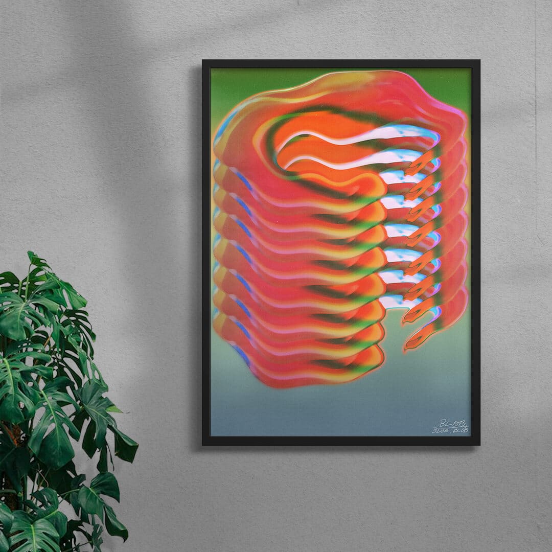 Blob blob blob. contemporary wall art print by Jorge Santos - sold by DROOL