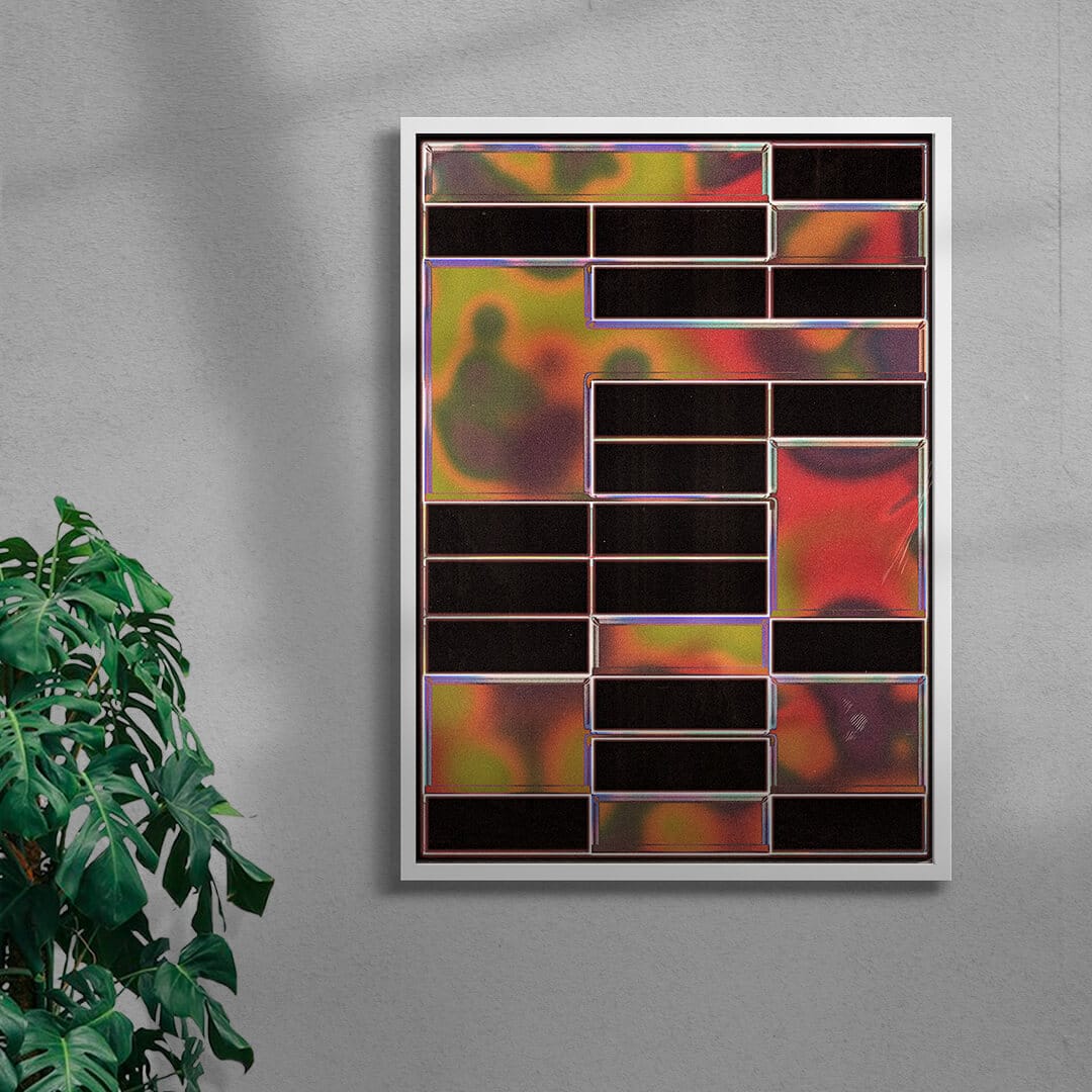 Blocks contemporary wall art print by Jorge Santos - sold by DROOL