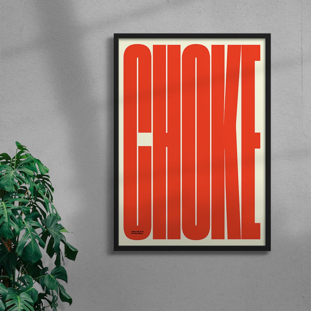 CHOKE contemporary wall art print by Carla Palette - sold by DROOL