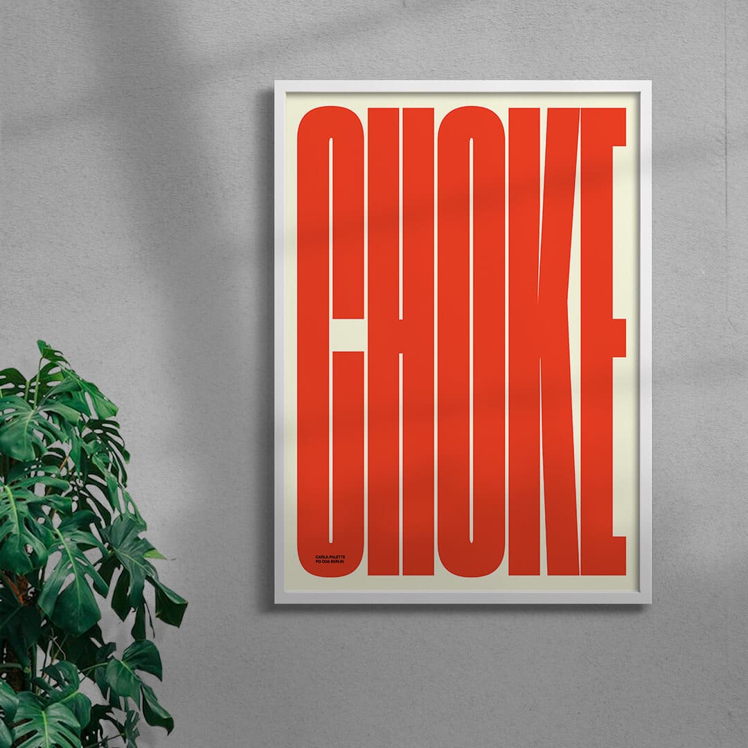 CHOKE contemporary wall art print by Carla Palette - sold by DROOL