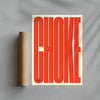 Load image into Gallery viewer, CHOKE contemporary wall art print by Carla Palette - sold by DROOL