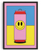 Happy can of beer by Petra contemporary wall art print from DROOL