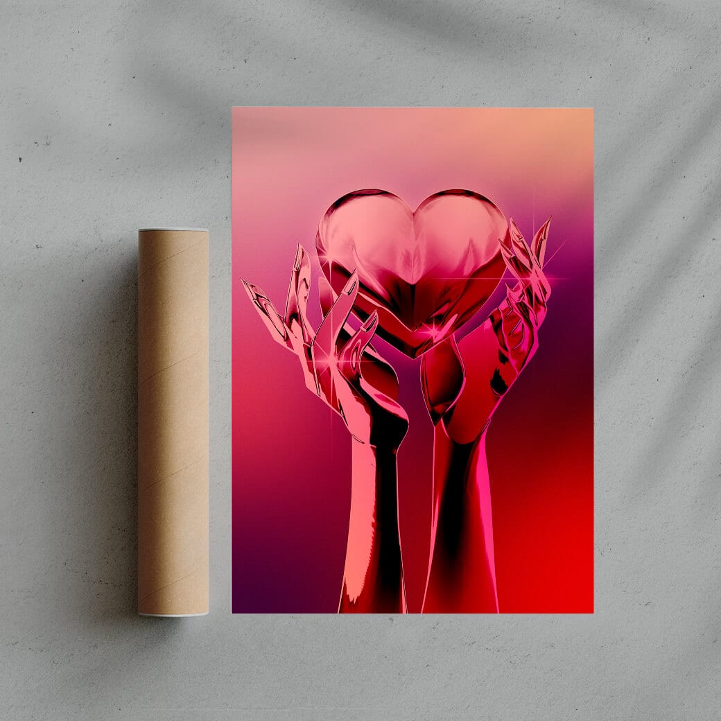 Chrome Heart contemporary wall art print by Paulina Almira - sold by DROOL