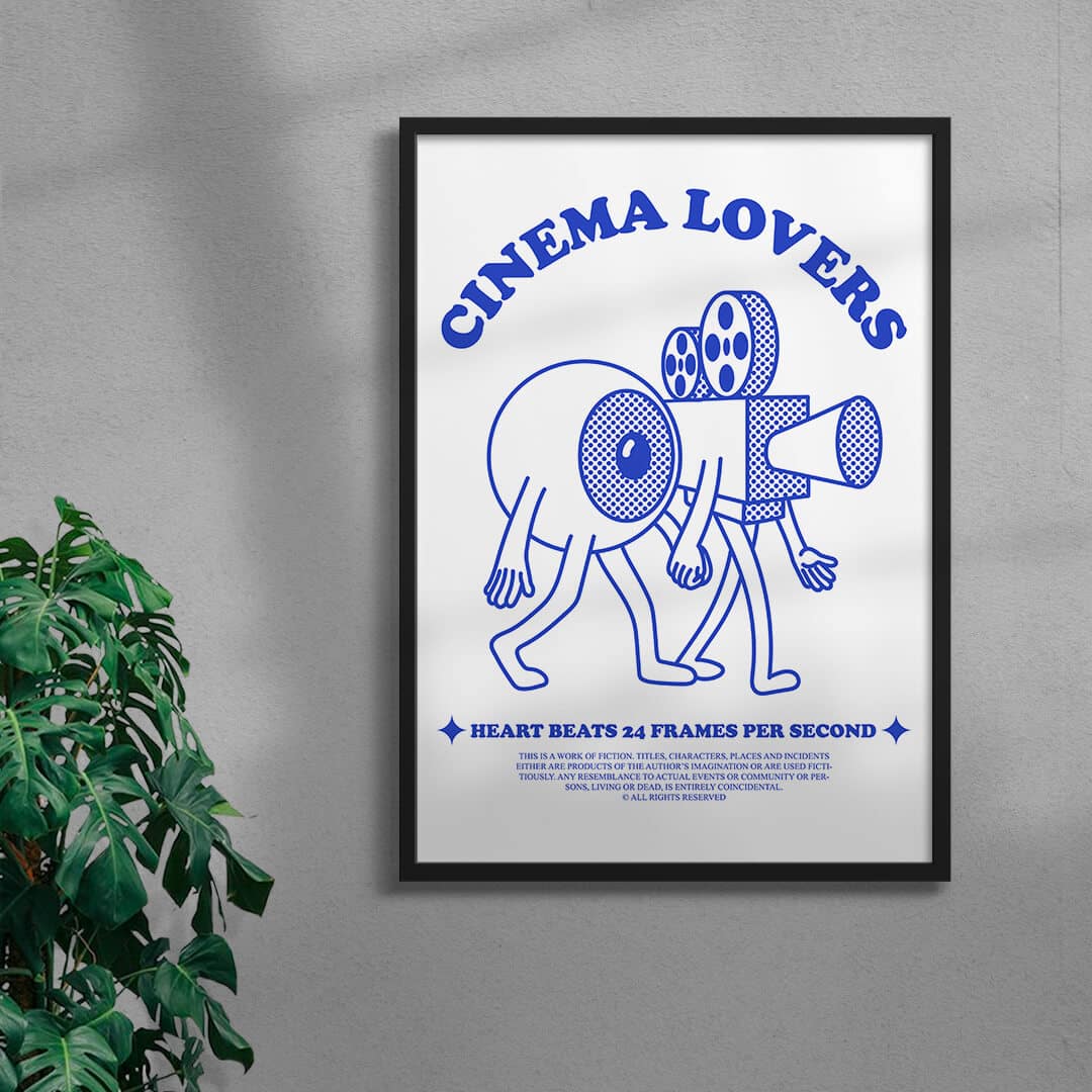 Cinema Lovers contemporary wall art print by Carilla Karahan - sold by DROOL