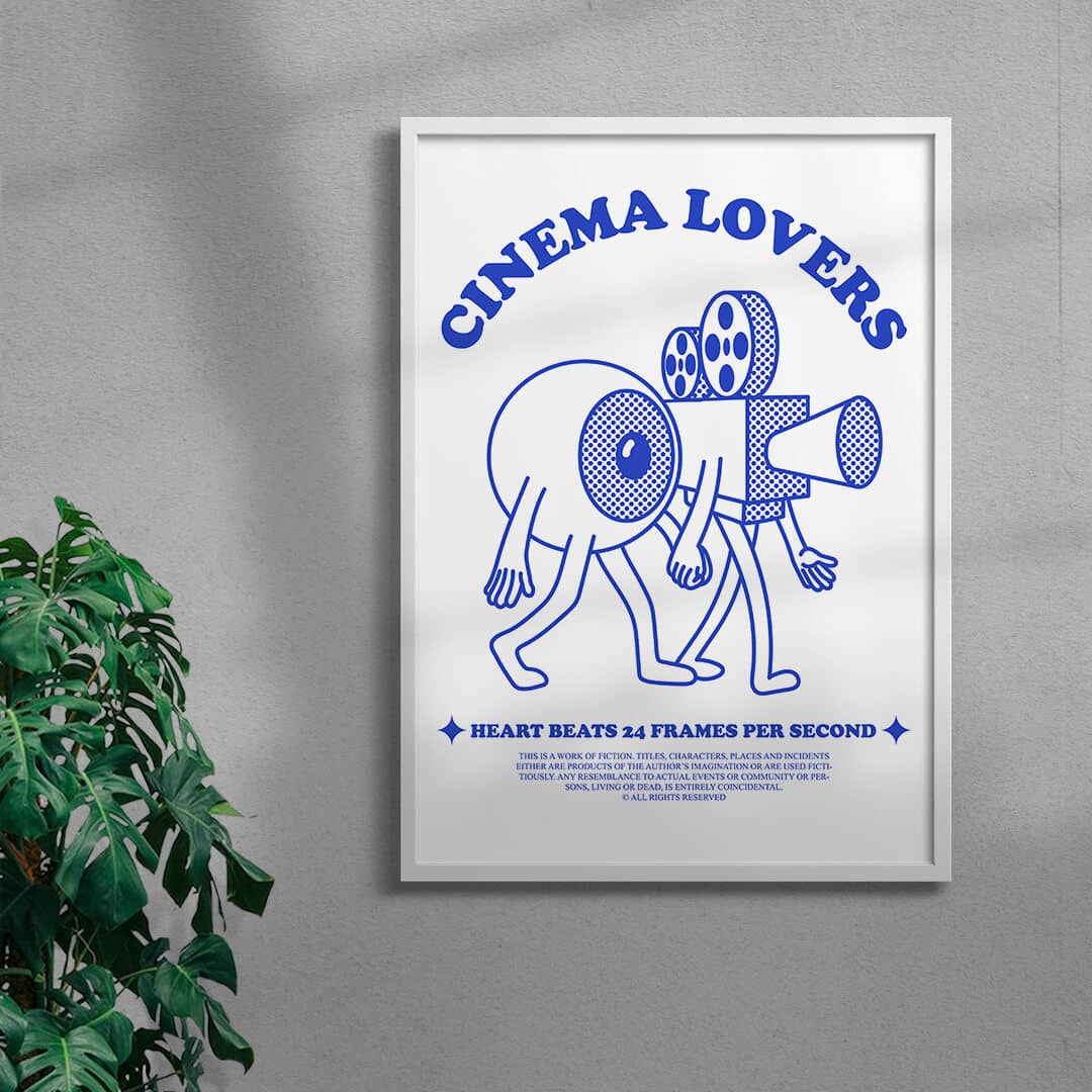 Cinema Lovers contemporary wall art print by Carilla Karahan - sold by DROOL