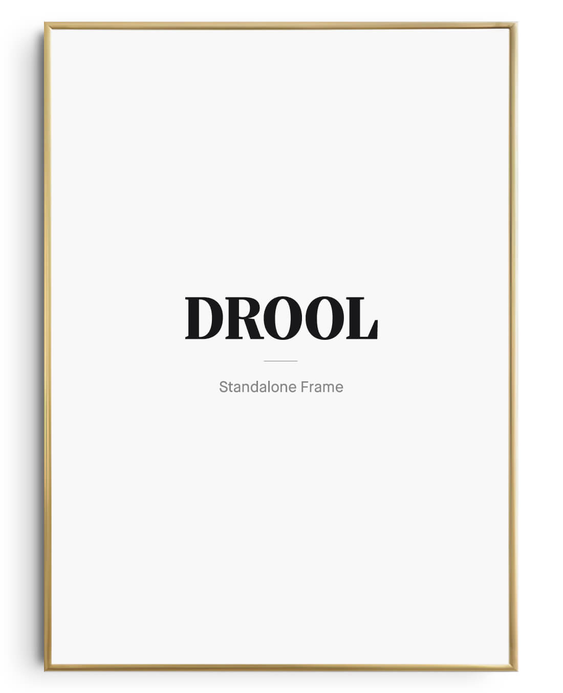 Aluminium Frame - Chrome Gold contemporary wall art print by DROOL - sold by DROOL