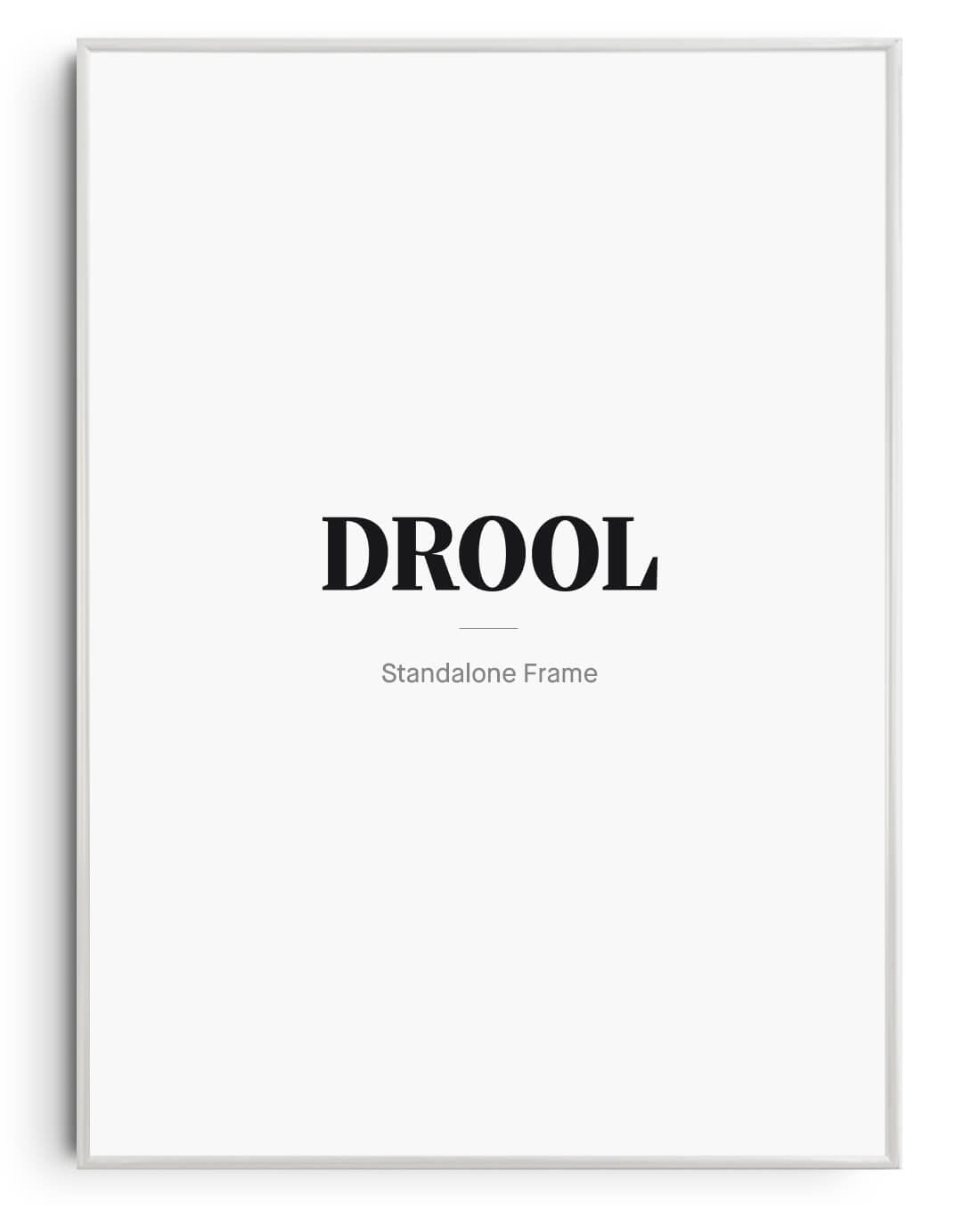 Aluminium Frame - Gloss White contemporary wall art print by DROOL - sold by DROOL