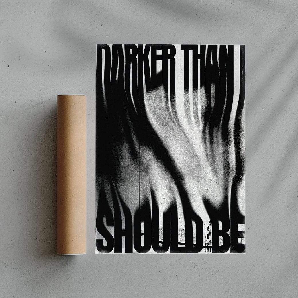 Darker than I should be contemporary wall art print by Roman Post. - sold by DROOL