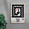 F U contemporary wall art print by Alexander Khabbazi - sold by DROOL