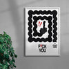 F U contemporary wall art print by Alexander Khabbazi - sold by DROOL