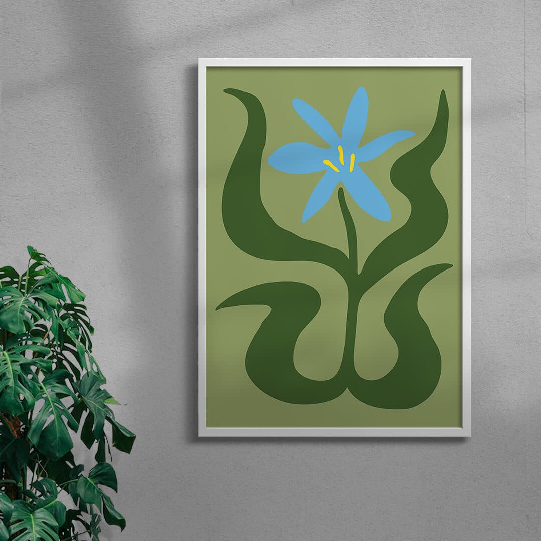 Flower 3 contemporary wall art print by Max Blackmore - sold by DROOL