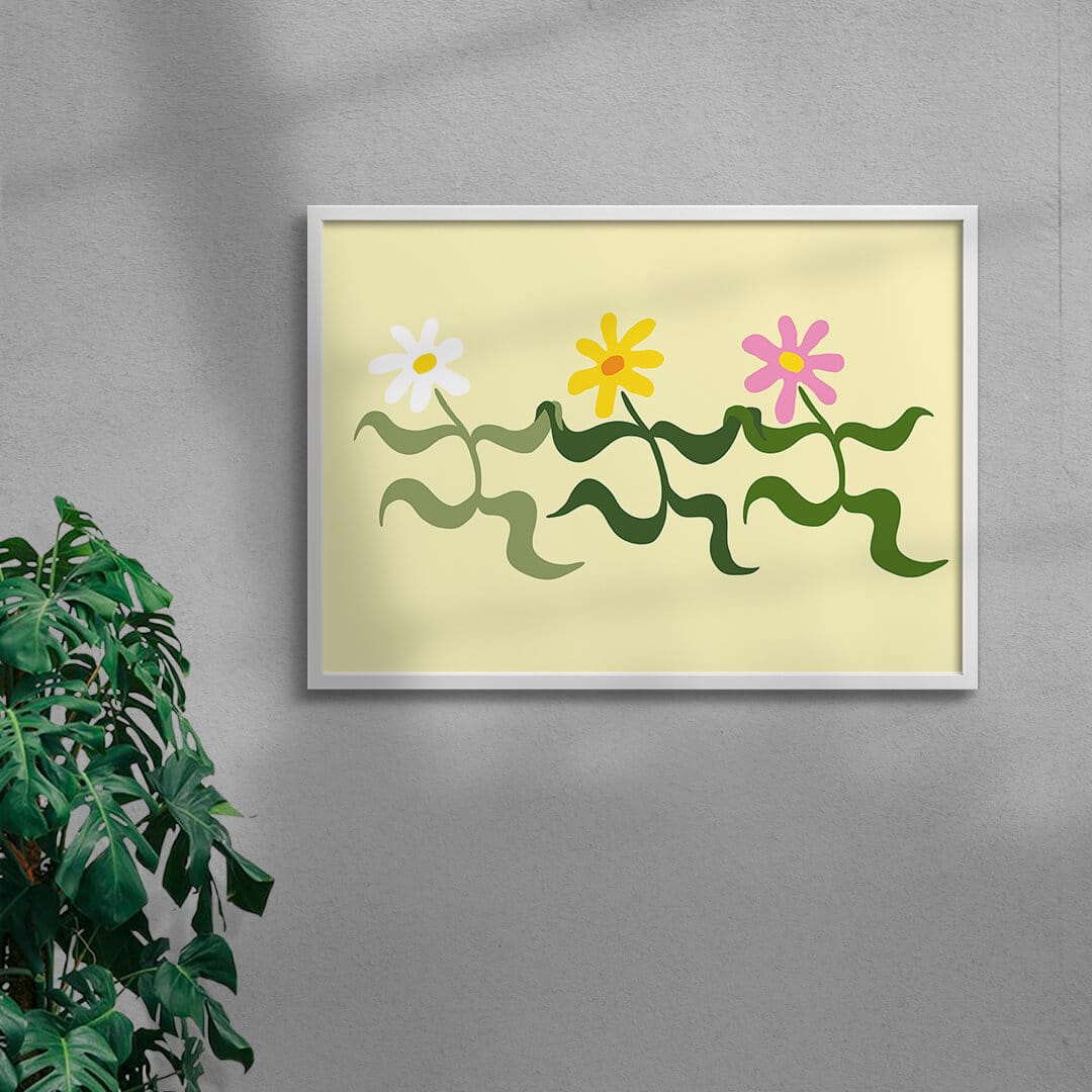 Flower 5 contemporary wall art print by Max Blackmore - sold by DROOL