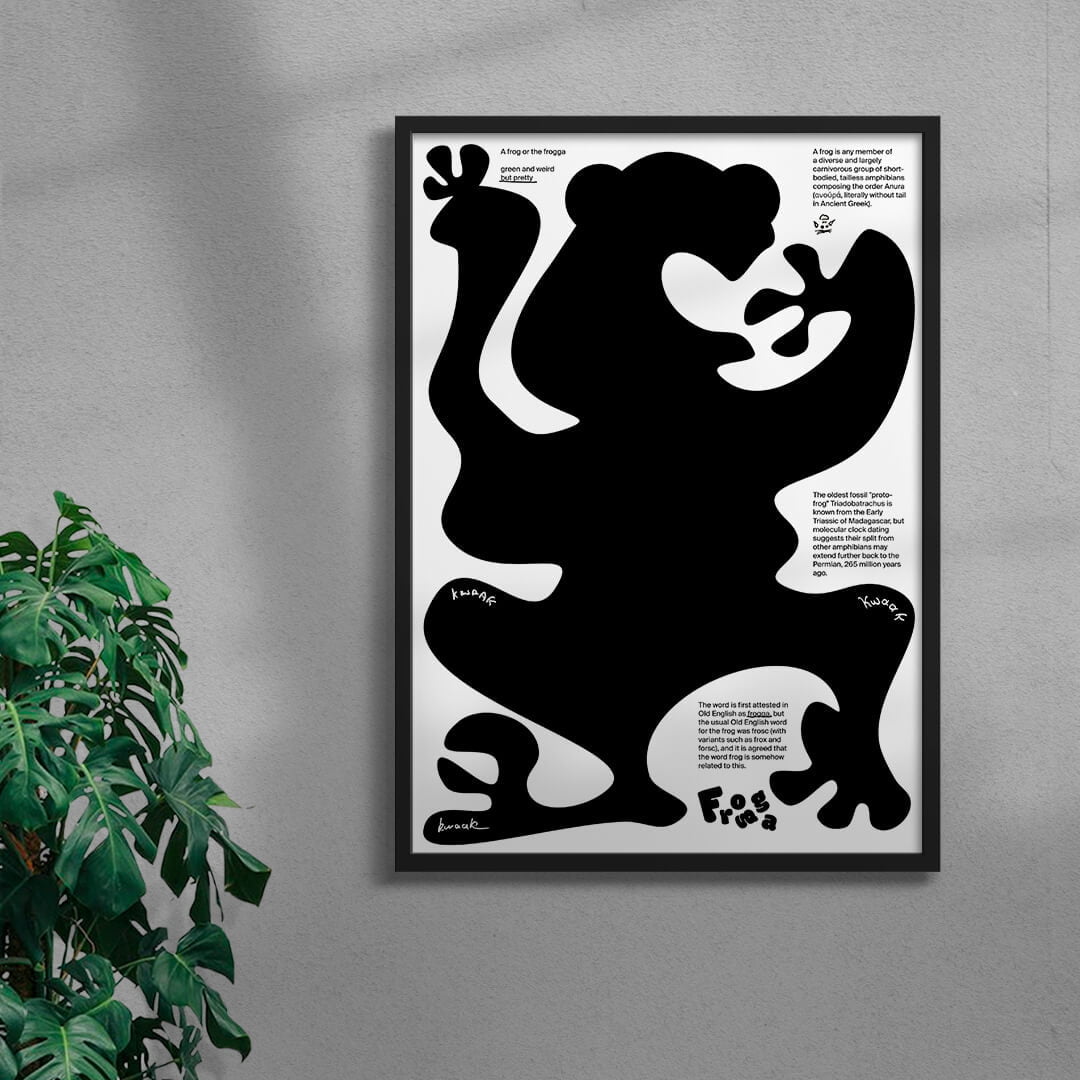 Frogga contemporary wall art print by Mikhail Lychkovskiy - sold by DROOL