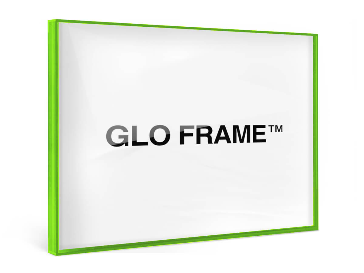 6x8" (15x20cm) / Green GLO Frame™ contemporary wall art print by DROOL - sold by DROOL