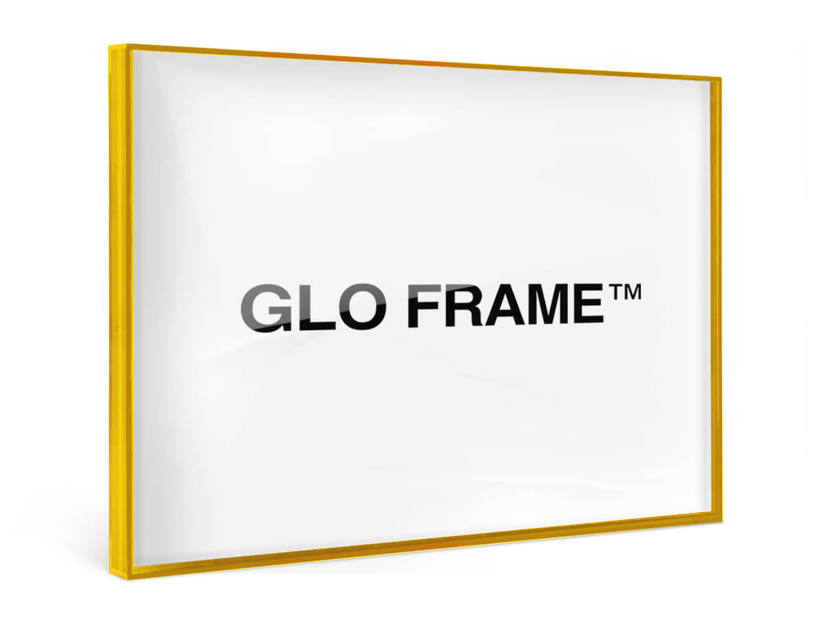 6x8" (15x20cm) / Yellow GLO Frame™ contemporary wall art print by DROOL - sold by DROOL