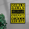 GIRLS GIRLS GIRLS - UNFRAMED contemporary wall art print by Sven Silk - sold by DROOL