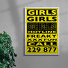 GIRLS GIRLS GIRLS contemporary wall art print by Sven Silk - sold by DROOL