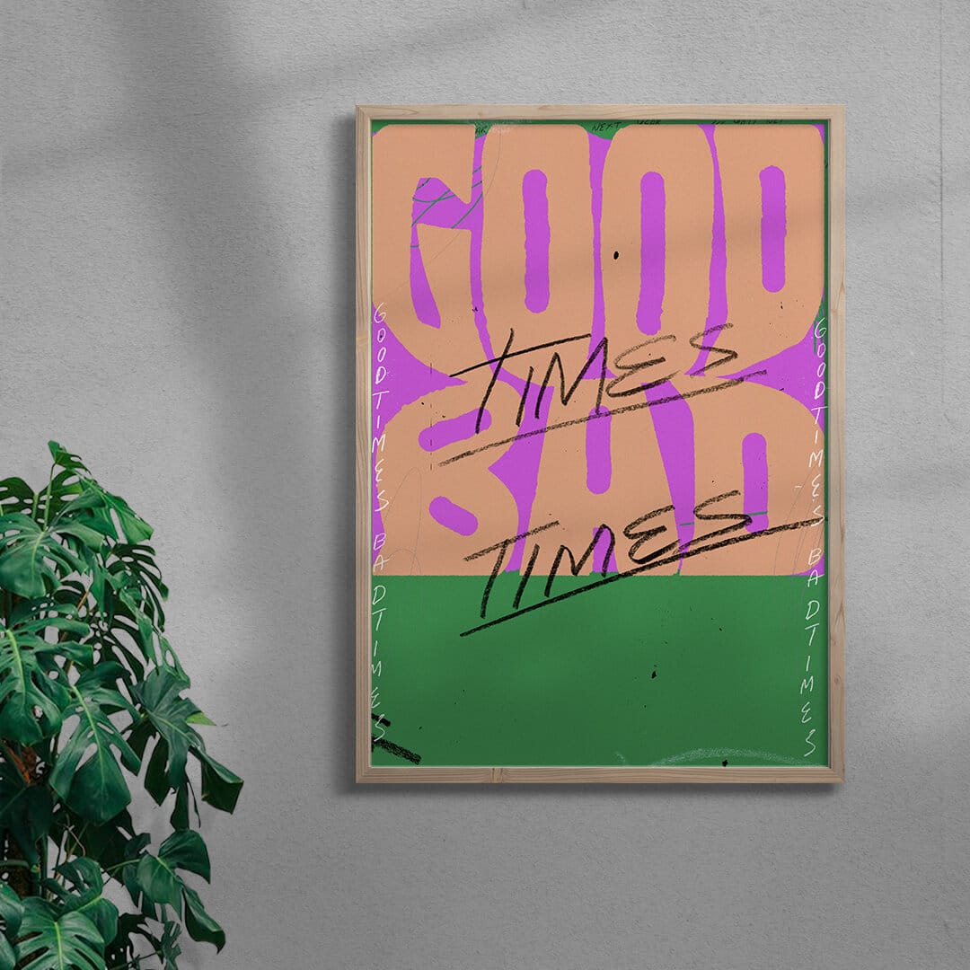 Good times, bad times contemporary wall art print by Jorge Santos - sold by DROOL