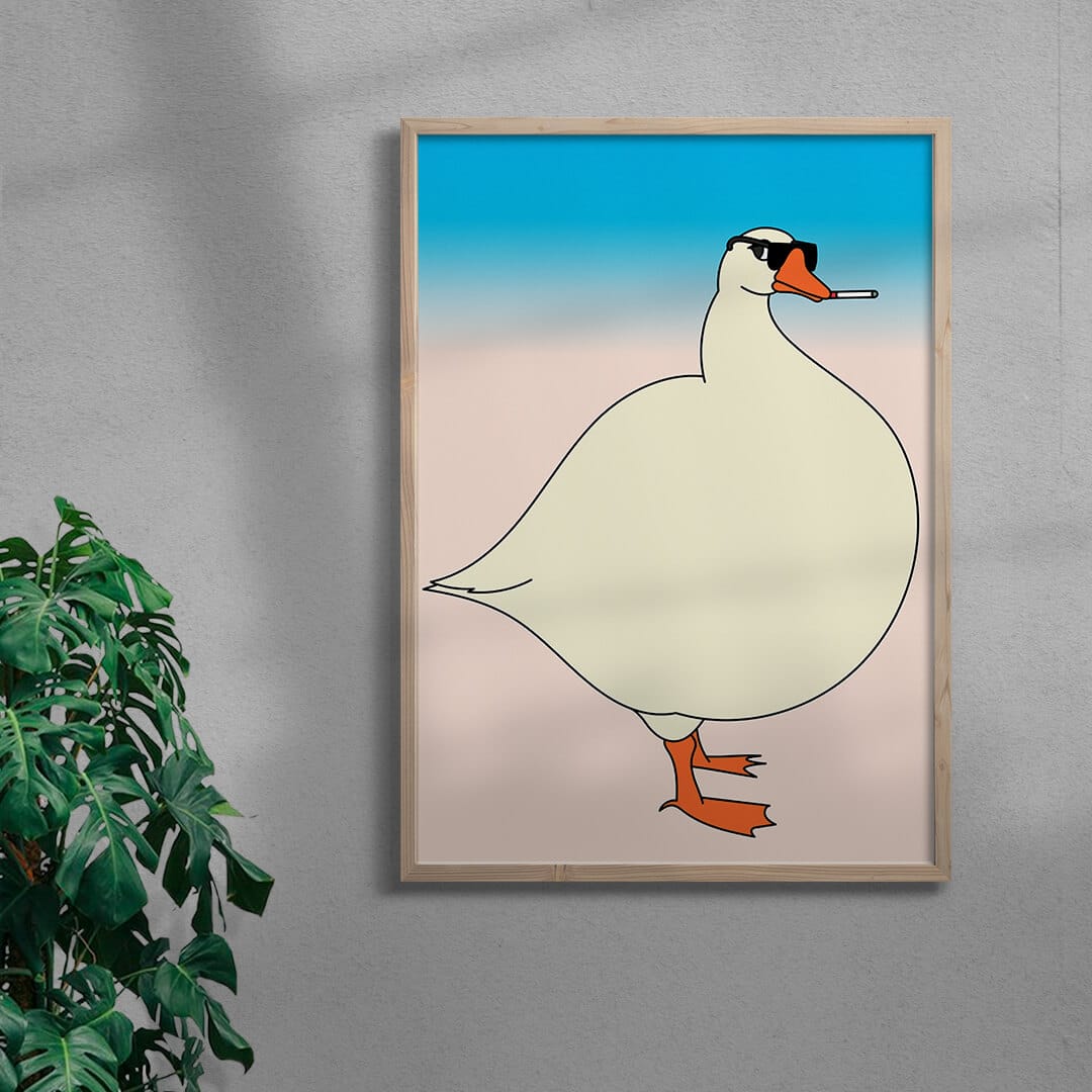 Goose contemporary wall art print by Will Da Costa - sold by DROOL