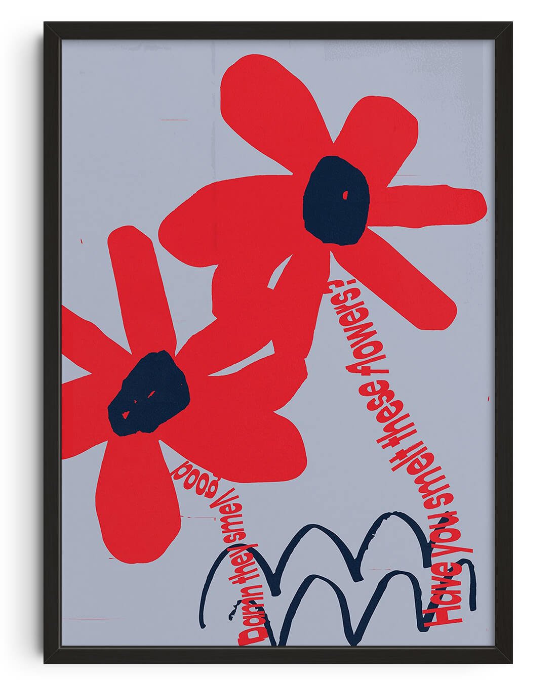 Have you smelt these flowers? - UNFRAMED contemporary wall art print by Lou Wang - sold by DROOL