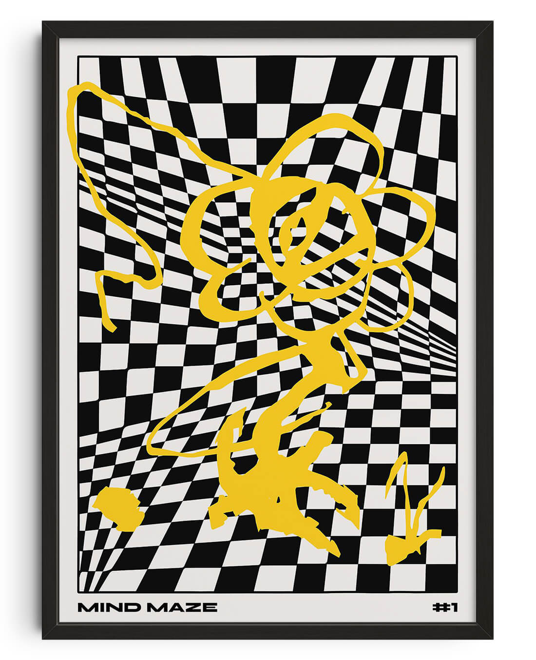 Mind Maze #1 - UNFRAMED contemporary wall art print by Lou Wang - sold by DROOL