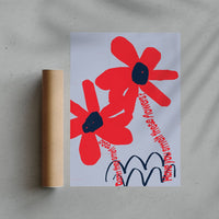 Thumbnail for Have you smelt these flowers? contemporary wall art print by Lou Wang - sold by DROOL