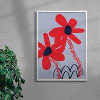 Thumbnail for Have you smelt these flowers? contemporary wall art print by Lou Wang - sold by DROOL