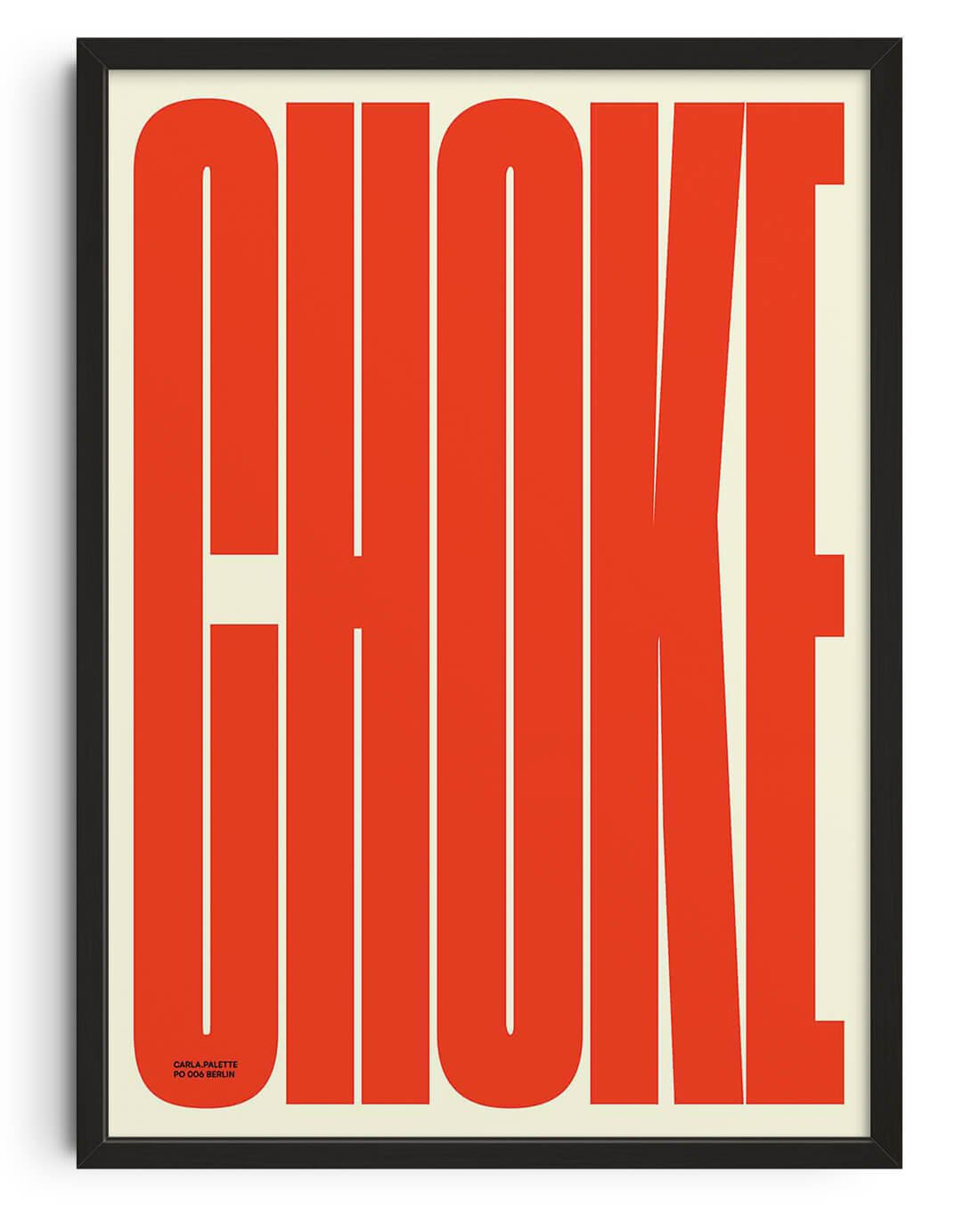 11.7x16.5" (A3) CHOKE - UNFRAMED contemporary wall art print by Carla Palette - sold by DROOL